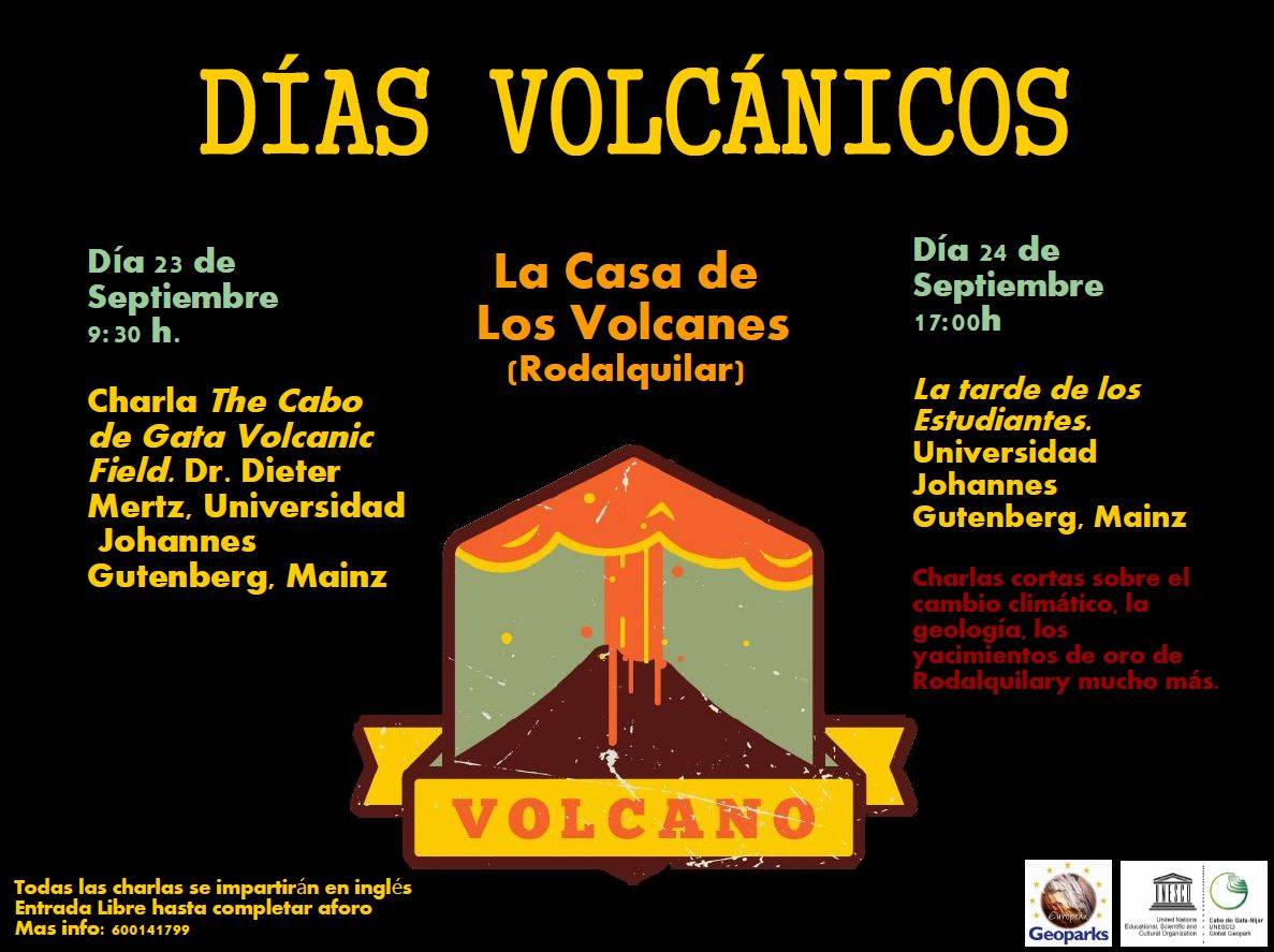 Cartel Días Volcánicos Parque Natural y Geoparque Cabo de Gata Níjar